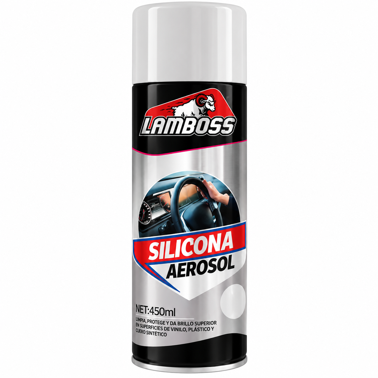 Silicona Aerosol Tablero y Cuero 450ml LAMBOSS (Cód. 22680)