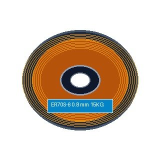 Alambre Soldadura MIG ALACAWELD ER70S-6 0.8 mm (Rollo 15 kg Sólido)