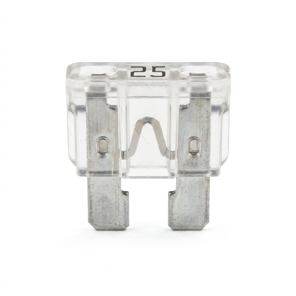 Fusible Plano ATO Automotriz 25 Amp (Blanco/Transparente)