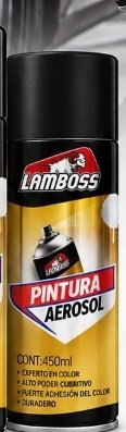Esmalte Aerosol Spray Negro Opaco / Mate 450ml LAMBOSS (Cód. 22141)